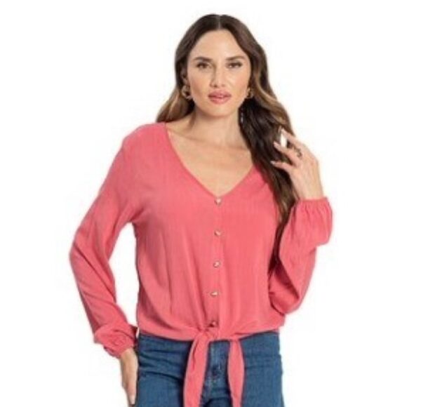 Blusa Manga Longa Com Amarração Endress - Image 2