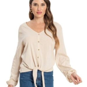 Blusa Manga Longa Com Amarração Endress