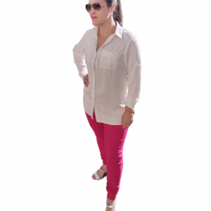 Chemise Manga Longa com Cinto