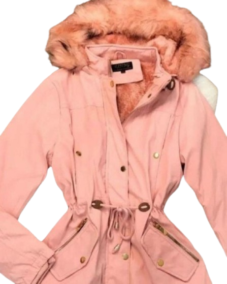 Parka de Sarja,Forro Peluciado com Capuz Removível - Image 2